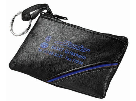 CreativDesign® Schlüsseltasche "CD" schwarz/blau
