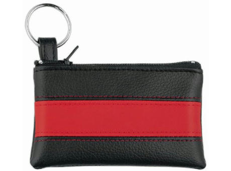 CreativDesign® Schlüsseltasche "LookPlus" schwarz/rot