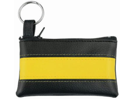 CreativDesign® Schlüsseltasche "LookPlus" schwarz/gelb
