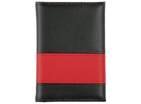 CreativDesign® Ausweistasche "LookPlus" schwarz/rot
