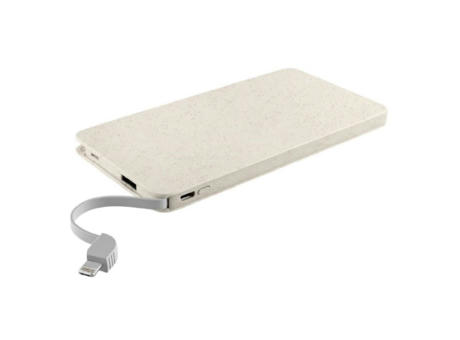 Metmaxx® Powerbank "TripleForce10" beige wheat straw