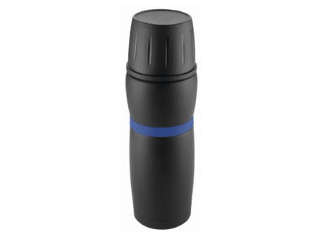 Metmaxx® Thermosflasche "CremaTravel"  schwarz/Ring blau
