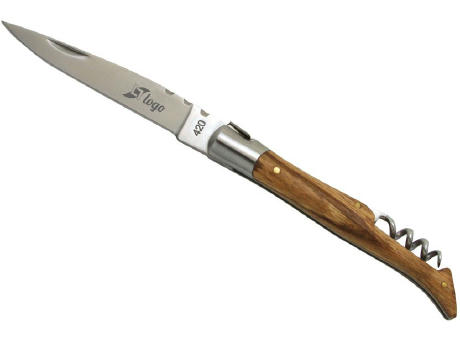 Taschenmesser 'Tradition', 12cm, Korkenzieher, Zebranoholz, (etui)