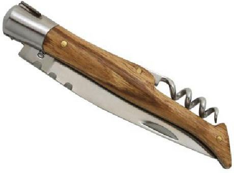 Taschenmesser 'Tradition', 12cm, Korkenzieher, Zebranoholz, (etui)