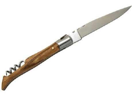 Taschenmesser 'Tradition', 12cm, Korkenzieher, Zebranoholz, (etui)