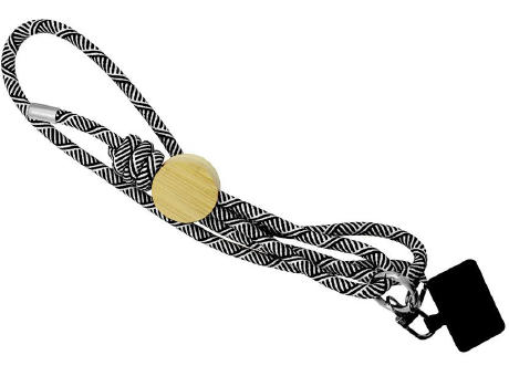 Smartphone-Lanyard 'Madrid', schwarz RPET