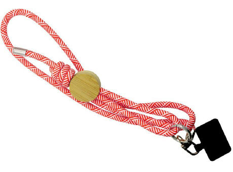 Smartphone-Lanyard 'Madrid', rot RPET