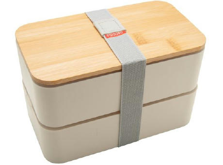 Bento 'Nagano', weiss, mit Bambusdeckel