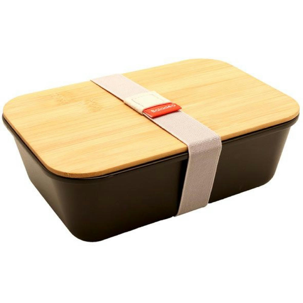 Bento 'Ikoma', schwarz, mit Bambusdeckel