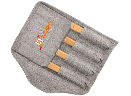 Set mit 4 Tafelmessern 'Shokki', Bambus