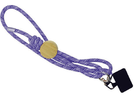 Smartphone-Lanyard 'Madrid', blau RPET