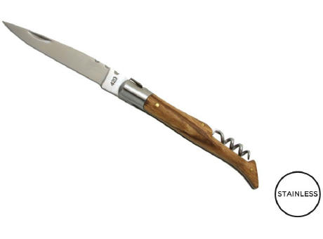 Taschenmesser 'Tradition', 12cm, Korkenzieher, Zebranoholz, (etui)