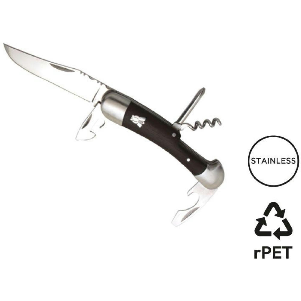 Multifunktionsmesser 'Tradition', schwarzes Staminaholz