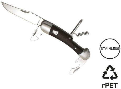 Multifunktionsmesser 'Tradition', schwarzes Staminaholz