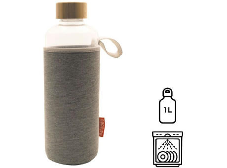 Glasflasche 'Reisui', 1 L, Neoprenhülle