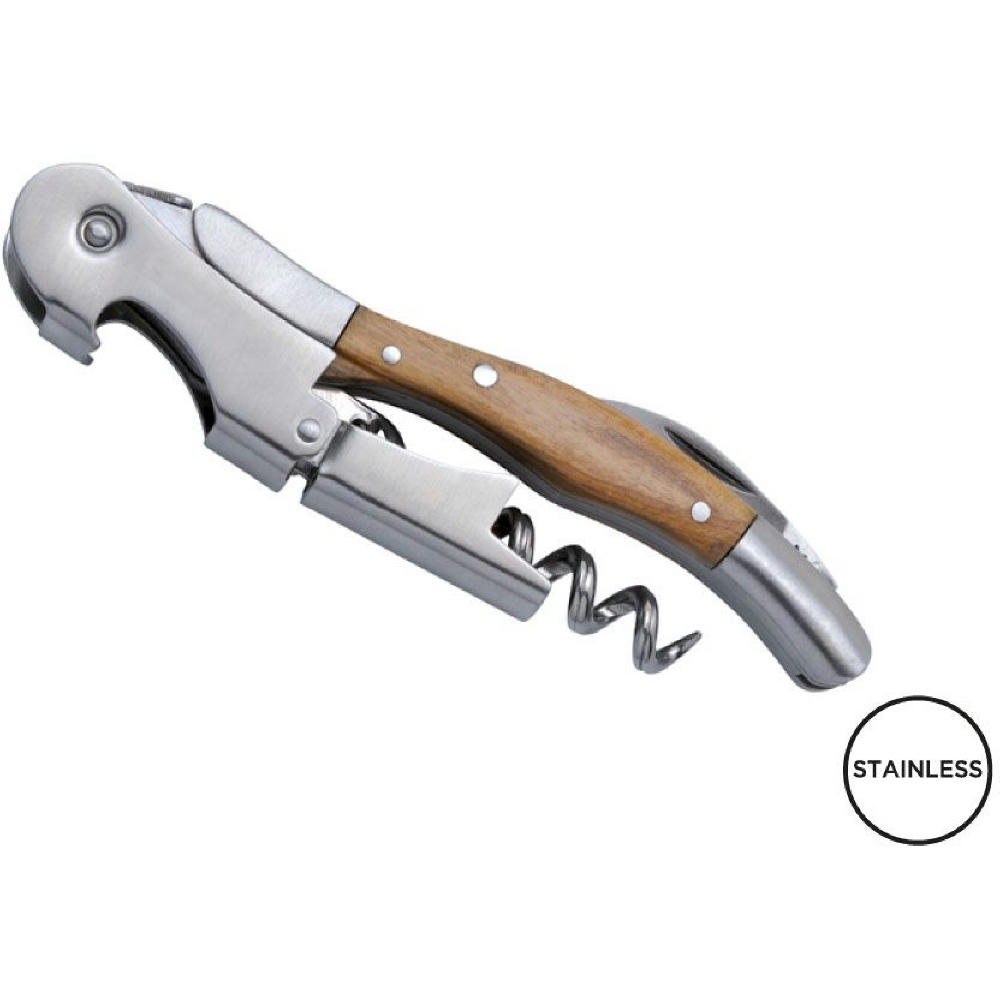 Kellnermesser 'Grand Cru', Doppelhebel, Olivenholz