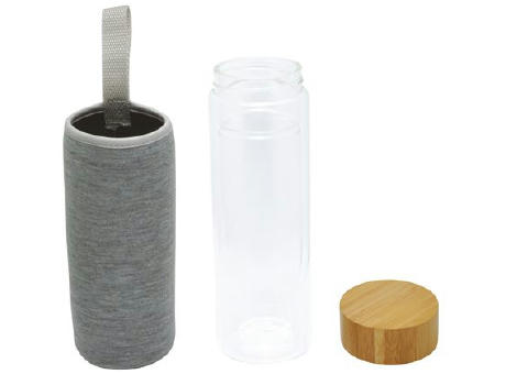 Doppelwandige Glasflasche 'Ocha', 400 ml, Neoprenhülle