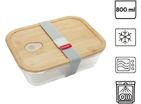 Glasbento 'Iwaki', mit Bambusdeckel