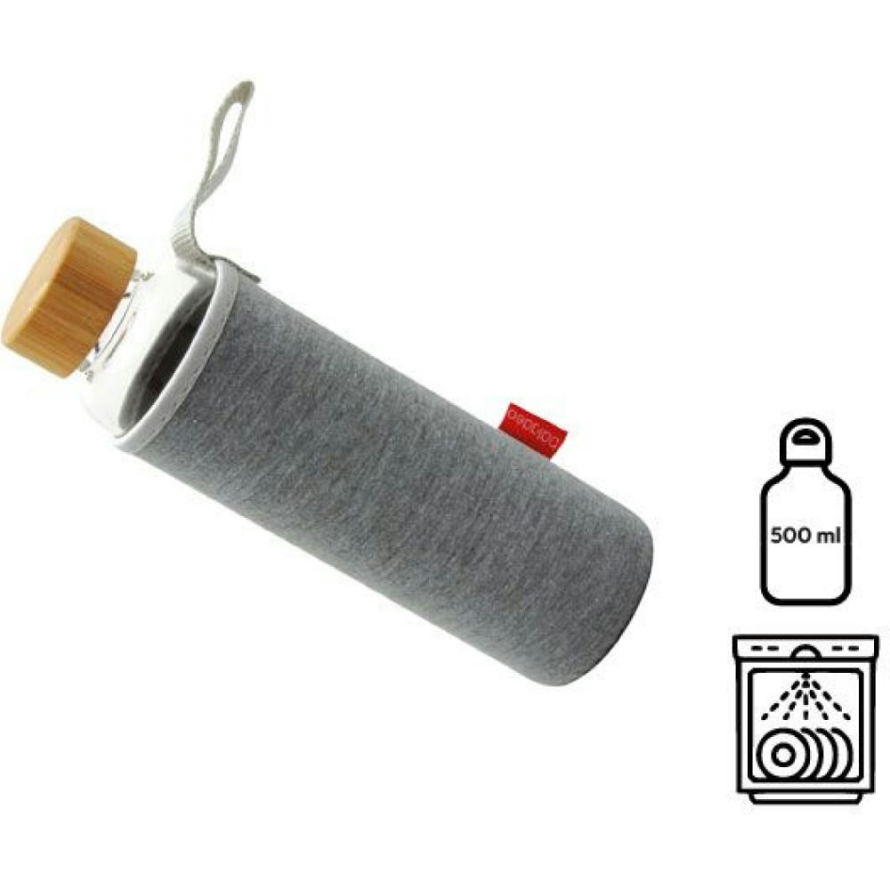 Glasflasche 'Reisui', 500 ml, Neoprenhülle