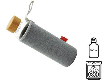 Glasflasche 'Reisui', 500 ml, Neoprenhülle