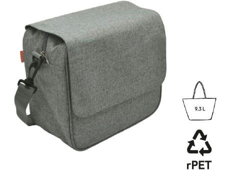 Isotherme Bento-Lunchbag 'Hakone', aus RPET, grau meliert