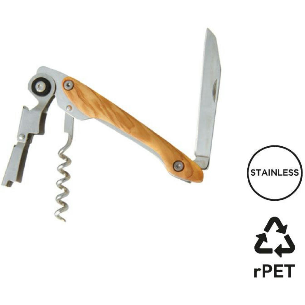 Kellnermesser 'Ottawa', Doppelhebel, Olivenholz