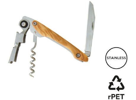 Kellnermesser 'Ottawa', Doppelhebel, Olivenholz