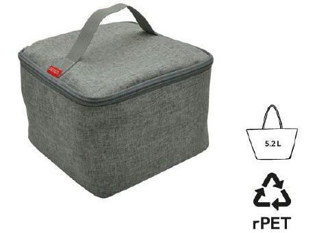 Isotherme Bento-Lunchbag 'Sendai', aus RPET, grau meliert