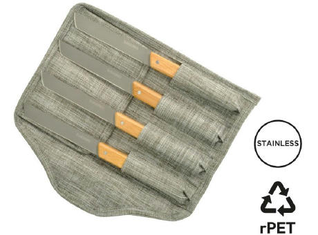 Set mit 4 Tafelmessern 'Shokki', Bambus