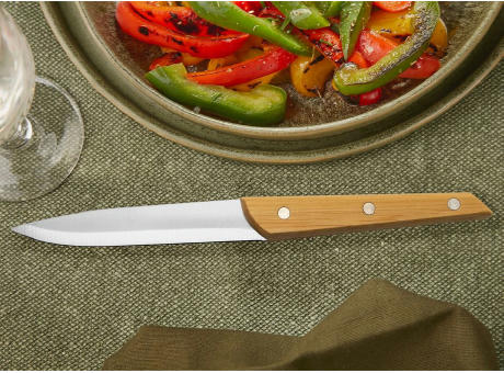Set mit 4 Tafelmessern 'Alta'', Bambus