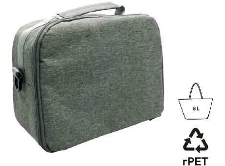 Isolierte Bento-Tasche 'Matsue', meliertes Grau RPET