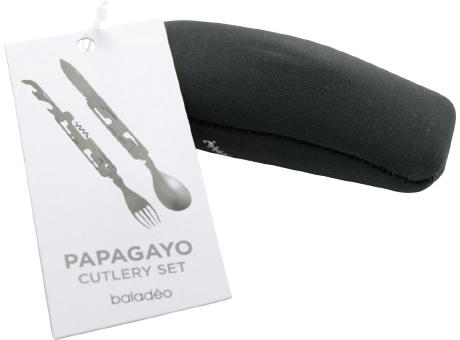 Besteckset 'Papagayo', mit einer Tasche aus Neopren