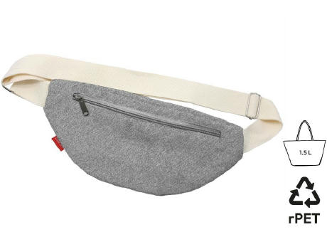 Gürteltasche 'Malaga', meliertes Grau RPET