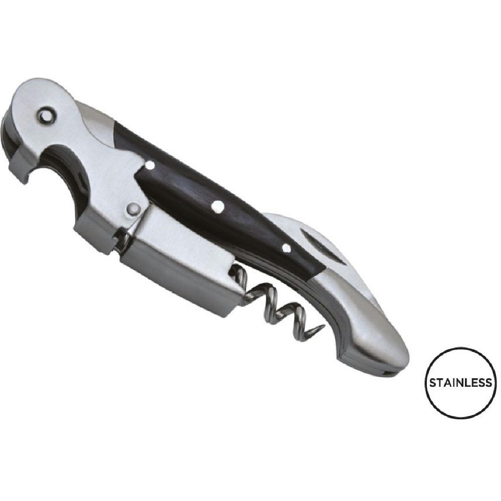 Kellnermesser 'Allegro', Doppelhebel, schwarzes Staminaholz