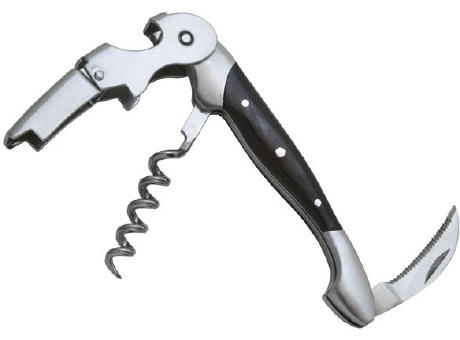 Kellnermesser 'Allegro', Doppelhebel, schwarzes Staminaholz