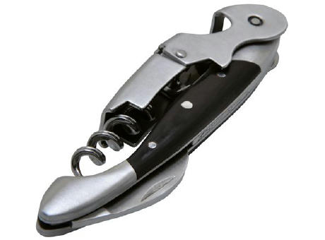 Kellnermesser 'Allegro', Doppelhebel, schwarzes Staminaholz