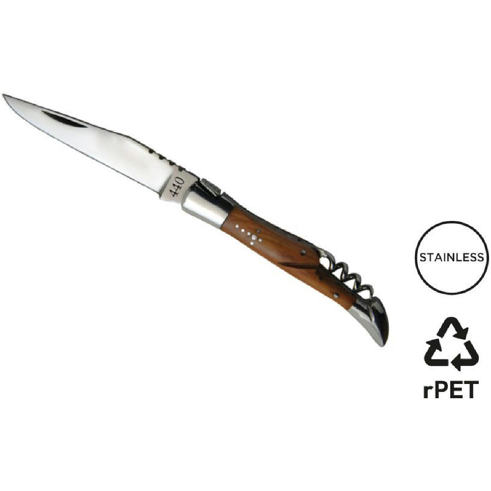 Taschenmesser 'Tradition', 11cm, Korkenzieher, Olivenholz