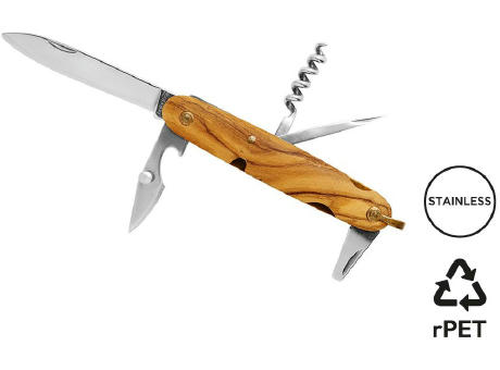 Multifunktionsmesser 'Volga', Olivenholz