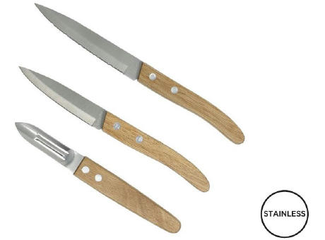 Set mit 3 Küchenmessern 'Napoli'