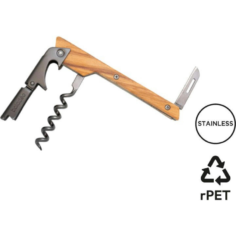 Kellnermesser 'Stavanger', Doppelhebel, Olivenholz