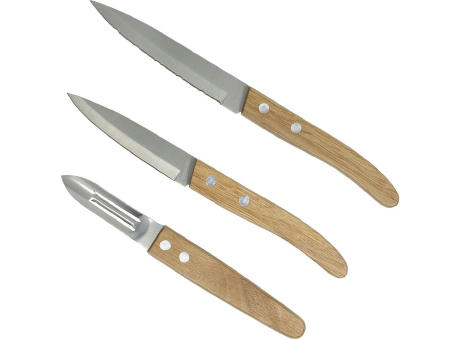 Set mit 3 Küchenmessern 'Napoli'