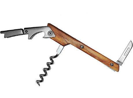 Kellnermesser 'Stavanger', Doppelhebel, Olivenholz