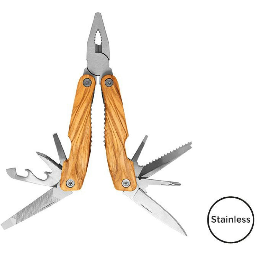 Multitool 'Locker', 12 Funktionen, Olivenholz