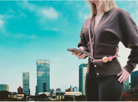 Smartphone-Lanyard 'Madrid', kaki RPET