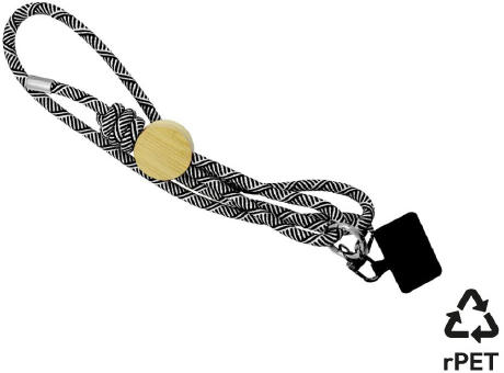 Smartphone-Lanyard 'Madrid', schwarz RPET