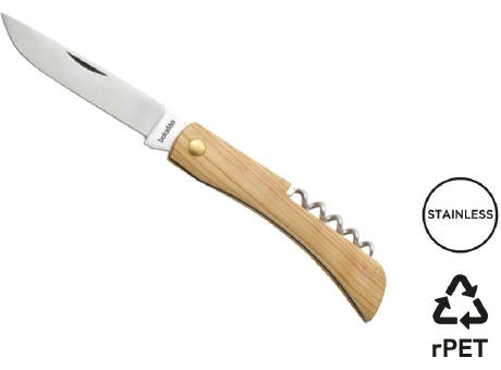 Traditionelles Taschenmesser 'Terroir', Korkenzieher, Olivenholz