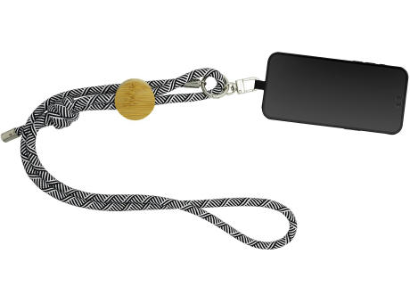 Smartphone-Lanyard 'Madrid', schwarz RPET