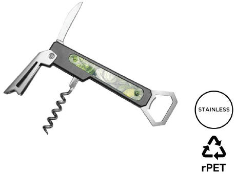 Kombiflaschenöffner ‘Hexagone’, clear