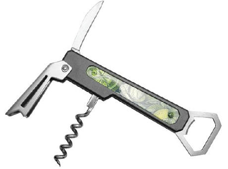 Kombiflaschenöffner ‘Hexagone’, clear