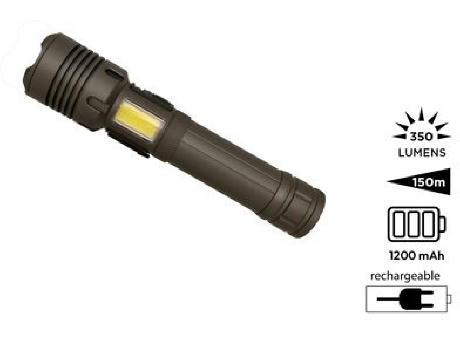 2-in-1 Wiederaufladbare Taschenlampe 'Rigel' (M)